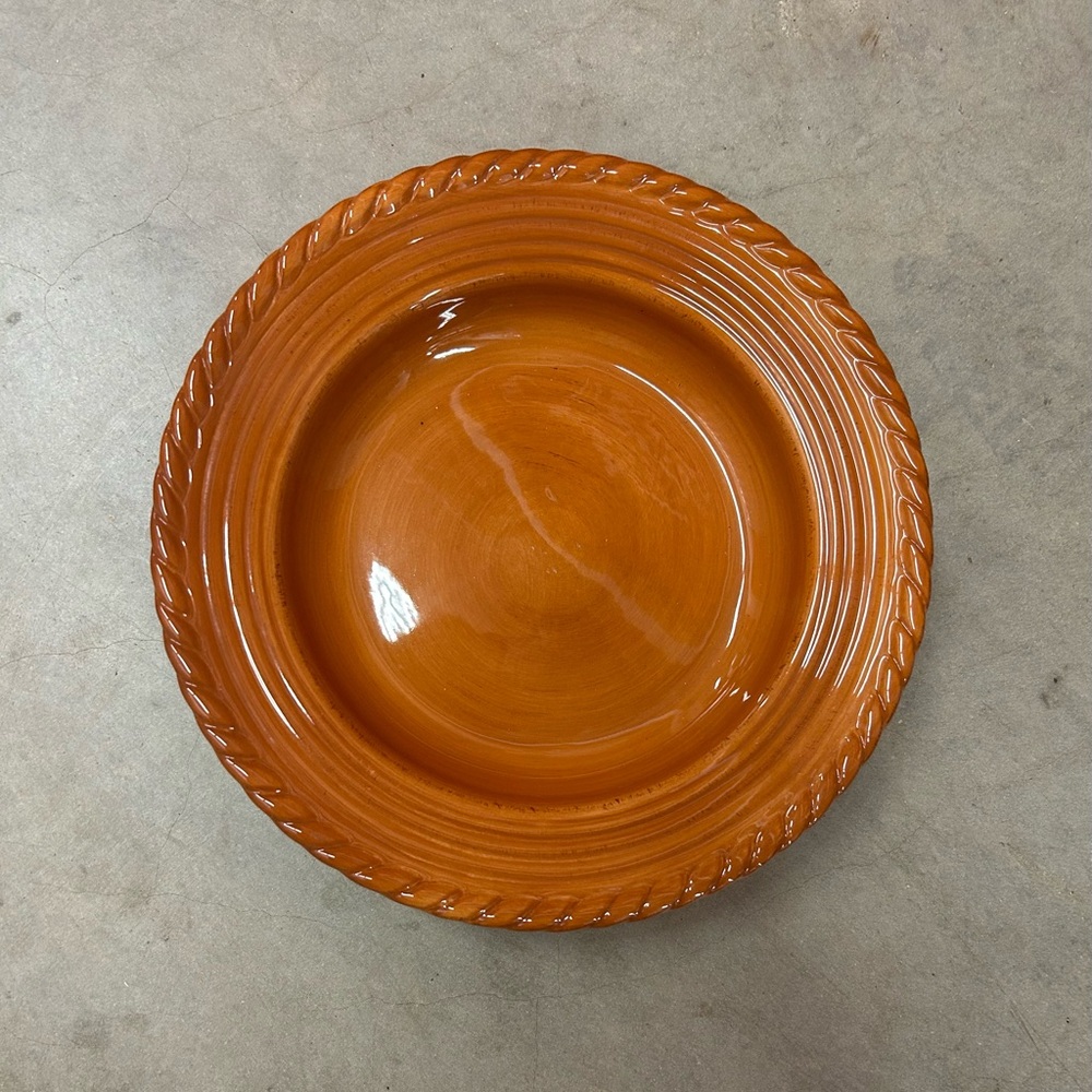 LUCCA handpainted ceramic terracotta bowls and charger plates from Z Gallerie